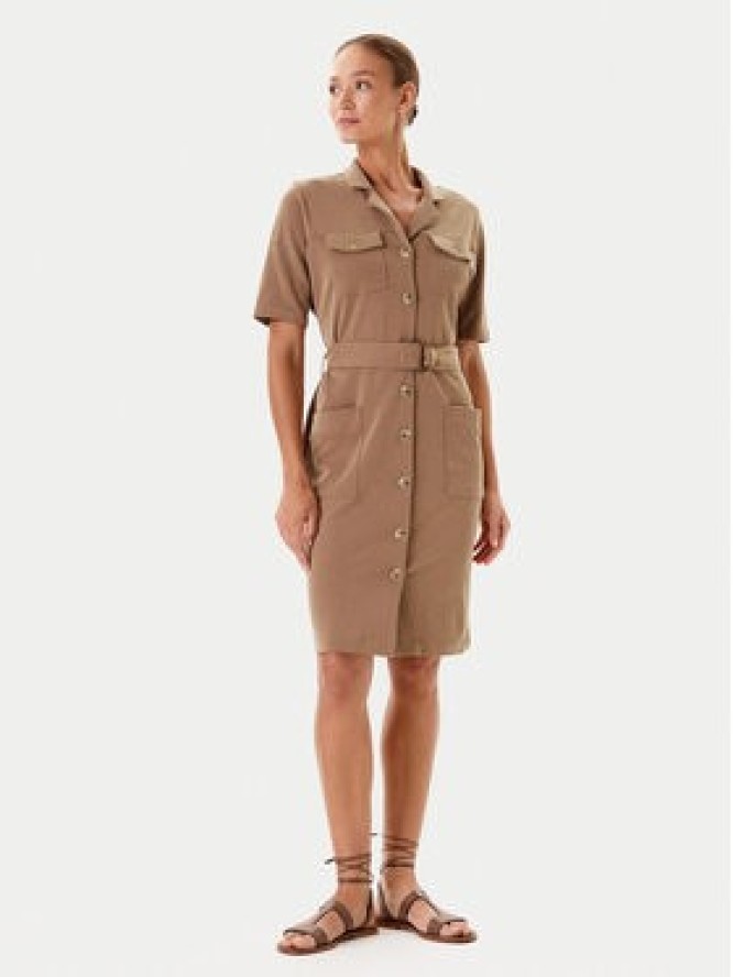 Tatuum Sukienka koszulowa Zoe T2502.203 Beżowy Regular Fit