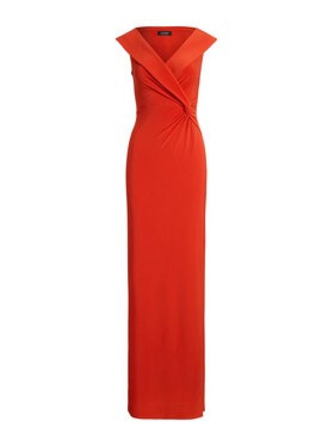 LAUREN RALPH LAUREN Sukienka wieczorowa 253863940024 Pomarańczowy Slim Fit