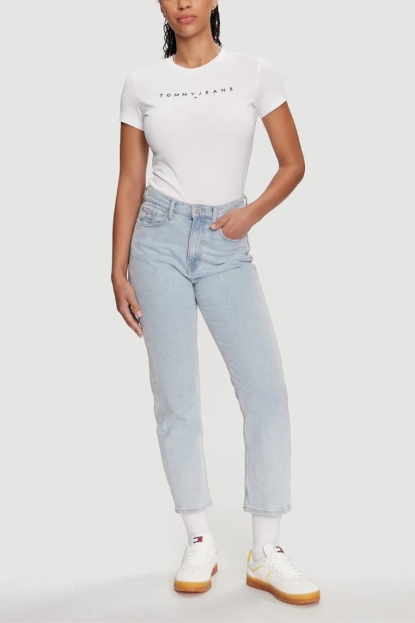 TOMMY JEANS Biały t-shirt damski, Rozmiar S