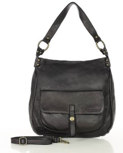 Worek skórzany MARCO MAZZINI czarny v249a