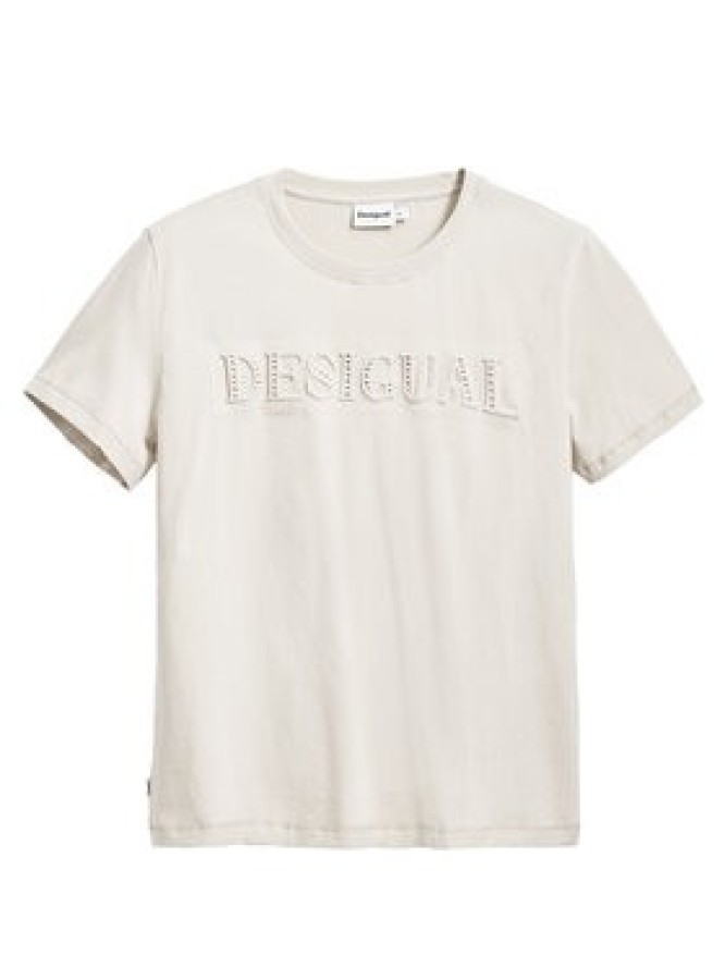 Desigual T-Shirt Brandy 25SWTK17 Écru Regular Fit