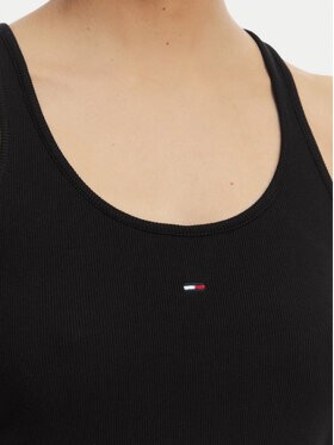 Tommy Jeans Top Racerback DW0DW22264 Czarny Slim Fit