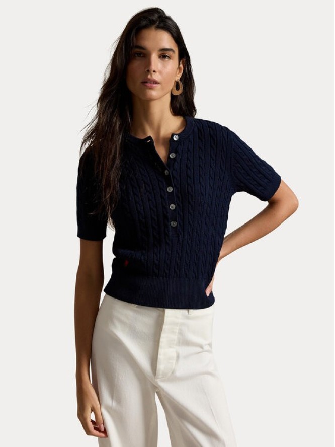Polo Ralph Lauren Bluzka 211B17746002 Granatowy Regular Fit