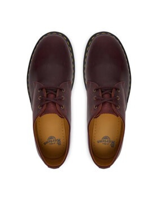 Dr. Martens Półbuty 3 Eye Crazy Horse DM11838601 Bordowy