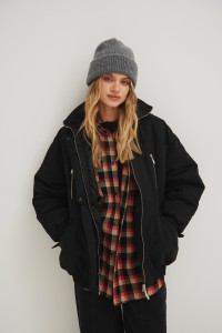 Kurtka bomberka z ociepleniem w kolorze CZARNYM- RODEZ