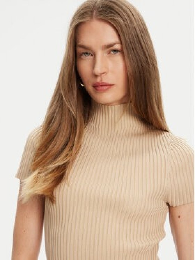 Guess Sweter W5YR04 Z0040 Beżowy Regular Fit