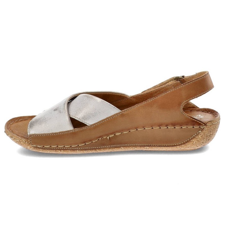 Brązowe Sandały Maciejka Damskie Skórzane Buty