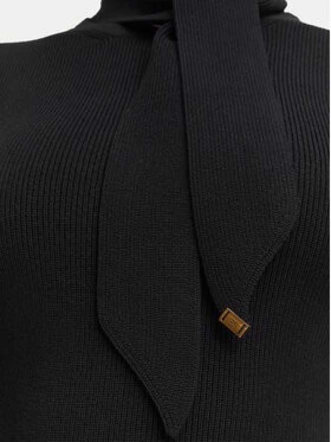 Elisabetta Franchi Sukienka koktajlowa AM-04S-66E2-V450 Czarny Slim Fit