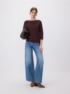 Sweter z wiskozą - brązowy