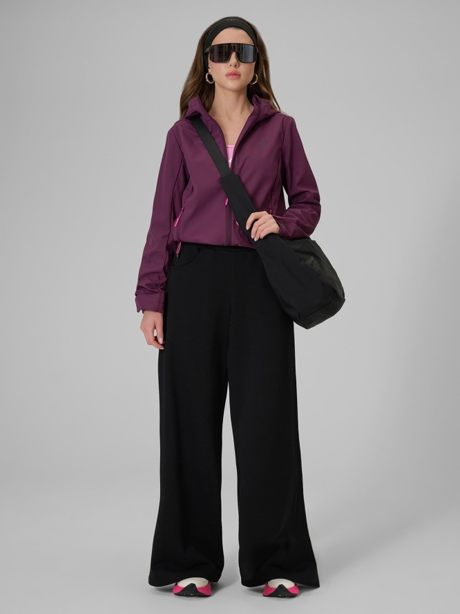 4F Kurtka softshell wiatroodporna membrana 5000 damska - fioletowa XXL