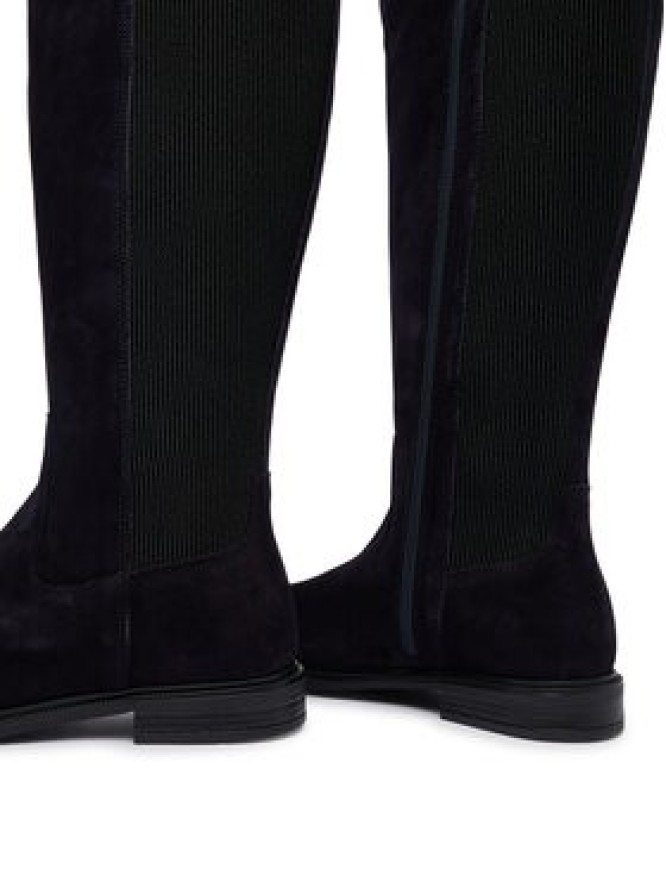 Tommy Hilfiger Kozaki Enamel Flag Suede High Chelsea FW0FW09574 Granatowy