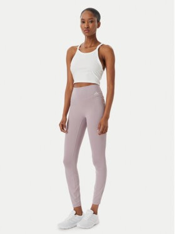 adidas Legginsy Optime Workout KD9252 Fioletowy Slim Fit