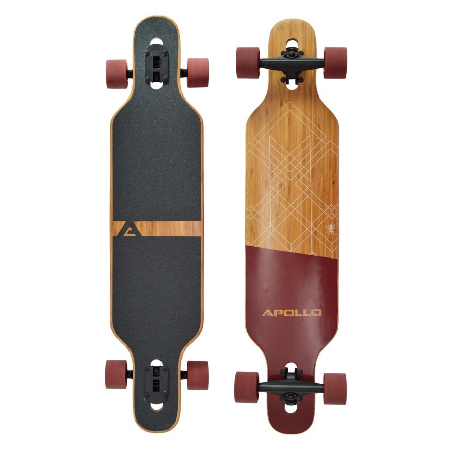 Longboard 39" Deskorolka Bambusowa dla Nastolatków i Dorosłych ABEC-9 Flex 2
