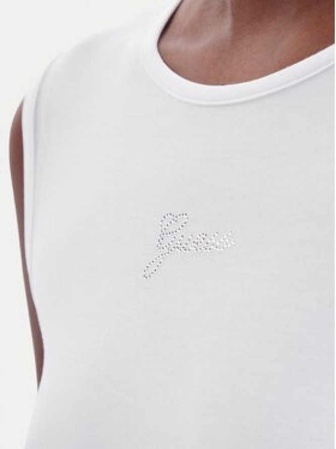 Guess Top W6YP1 7K3881 Biały Slim Fit