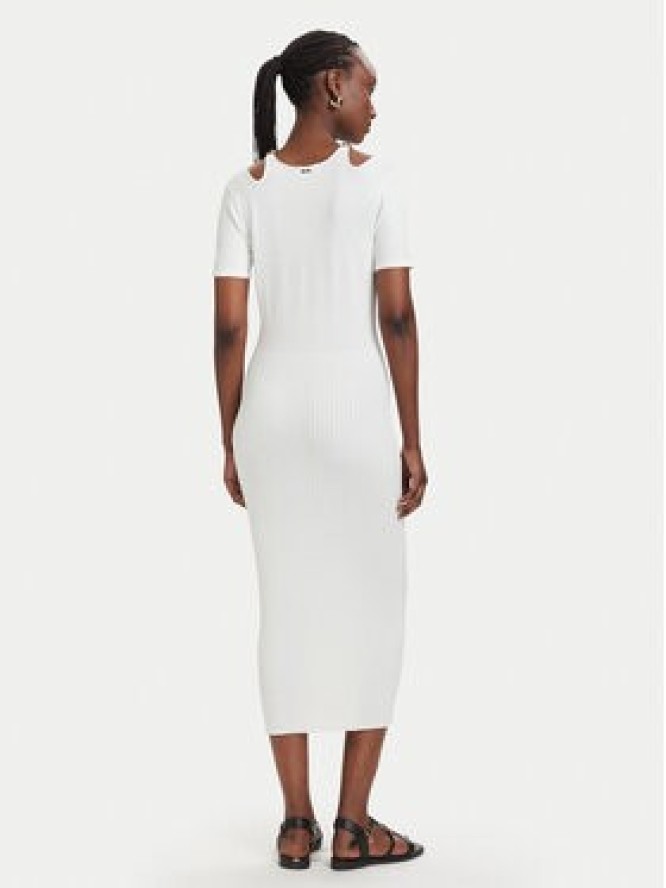 Fracomina Sukienka dzianinowa FJ26SD5001K56501 Kremowy Slim Fit