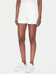 Morgan Szorty materiałowe 251-SHEON Biały Straight Fit