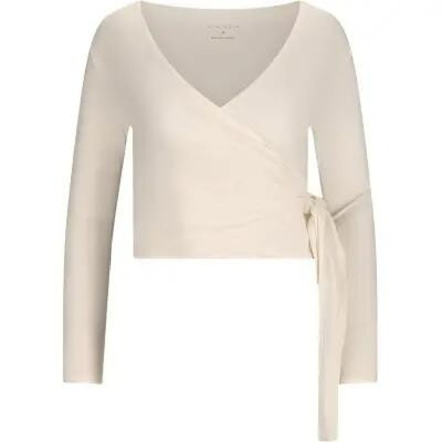 athlecia Walyn W Wrap bluzka z wiskozy z elastanem – 1207 Vaporous Gray