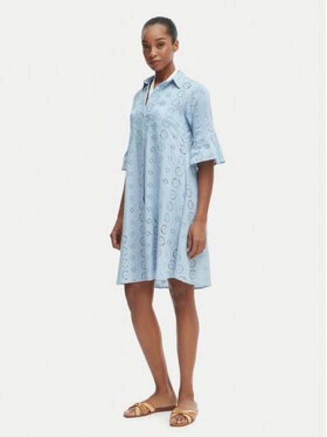 Iconique Sukienka koszulowa IC25-006 Niebieski Relaxed Fit