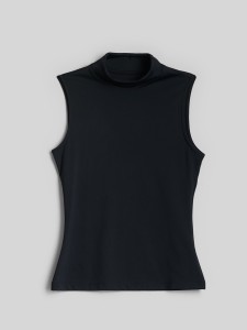 4F Top slim gładki damski - czarny M