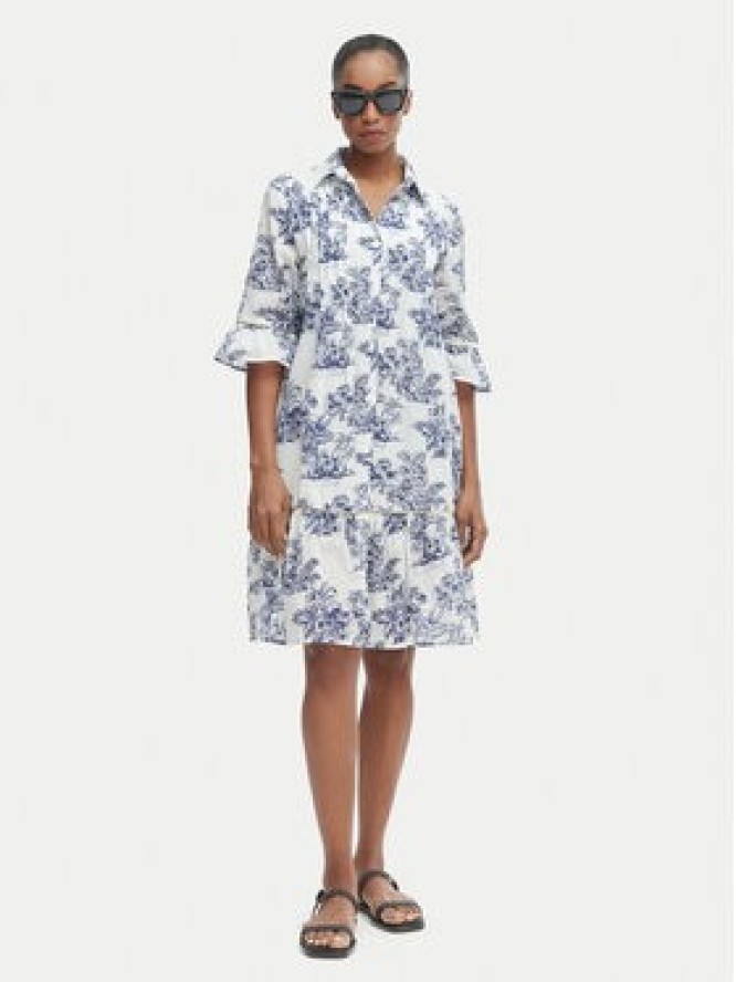 Iconique Sukienka koszulowa IC25-076 Biały Relaxed Fit