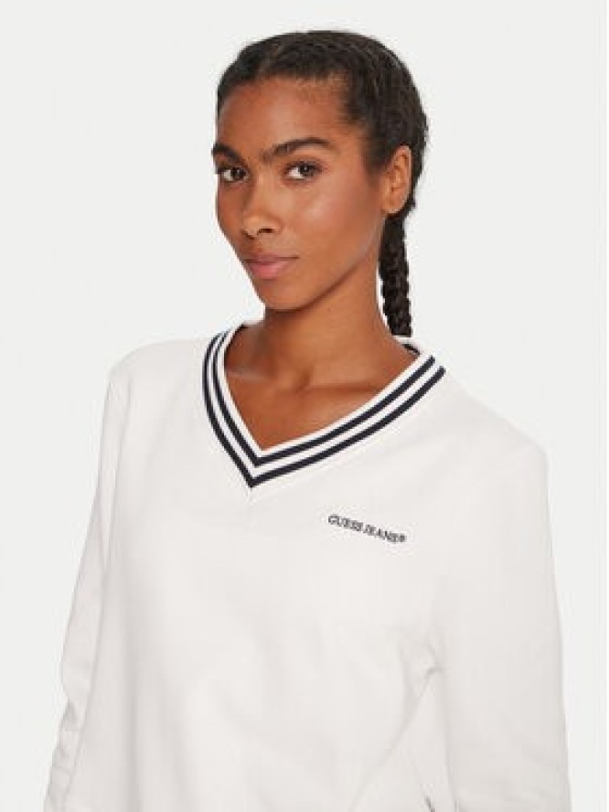 Guess Jeans Bluza W5YQ1 8K68I4 Biały Regular Fit