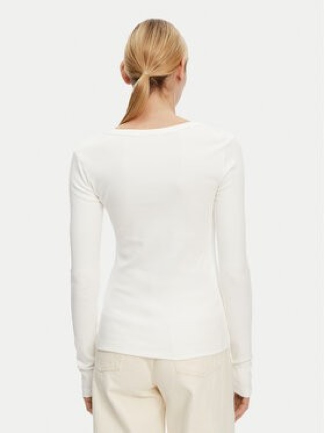 Tommy Hilfiger Bluzka Henley WW0WW43905 Biały Slim Fit