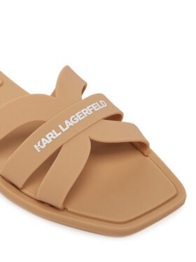 KARL LAGERFELD Klapki Jelly IV KL80025 Beżowy