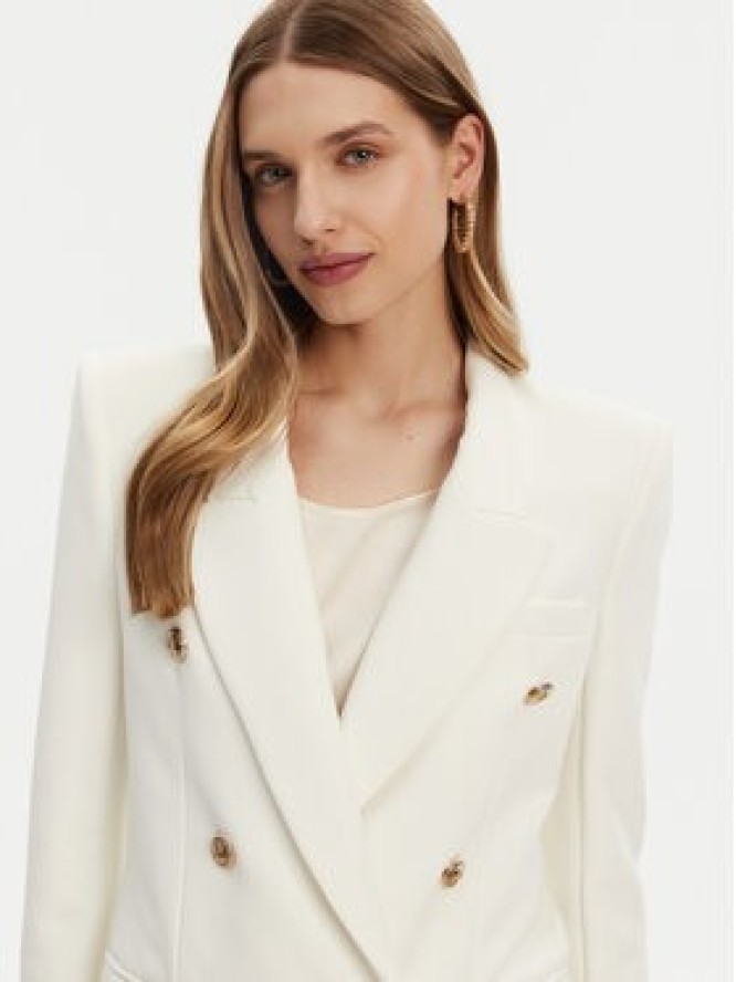 Elisabetta Franchi Marynarka GI-147-51E2 -V700 Biały Regular Fit