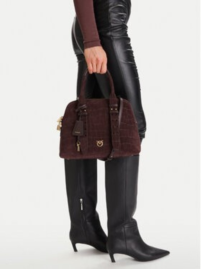 PINKO Torebka Bowling Bag Medium AI 25-26 PLTT 105906 A2YW Bordowy