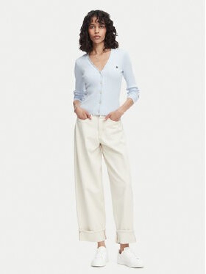 Calvin Klein Jeans Kardigan LV047G339G Niebieski jasny Slim Fit