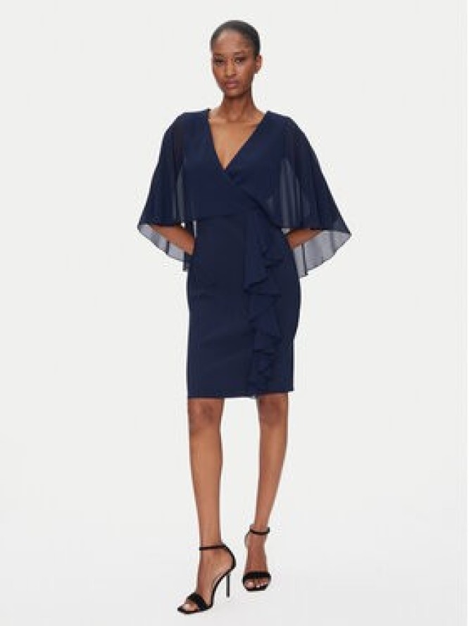 Rinascimento Sukienka koktajlowa CFC0123560003 Granatowy Regular Fit