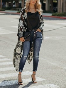 Milan Kiss Kimono w kolorze czarnym rozmiar: L