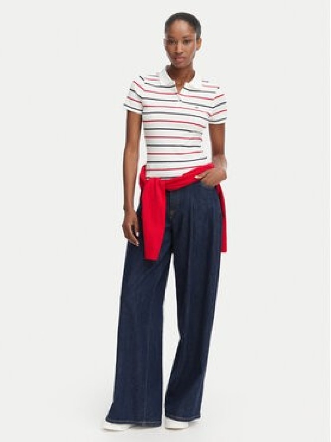 Tommy Jeans Polo DW0DW22327 Biały Slim Fit