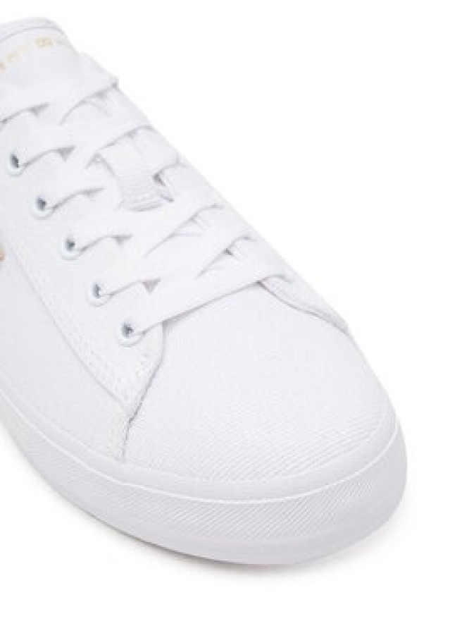 Tommy Hilfiger Sneakersy Vulc Canvas Lace Up Sneaker FW0FW08647 Biały