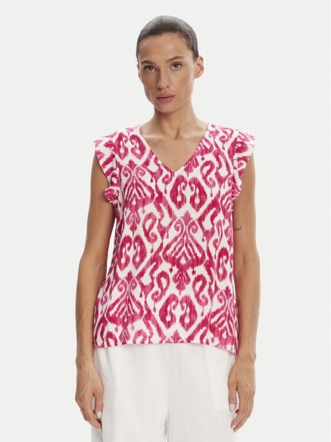 Pieces Bluzka Nya 17147804 Różowy Regular Fit