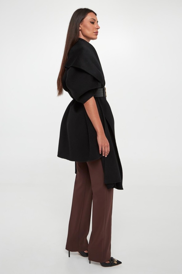 Płaszcz ponczo damski wełniany ELISABETTA FRANCHI