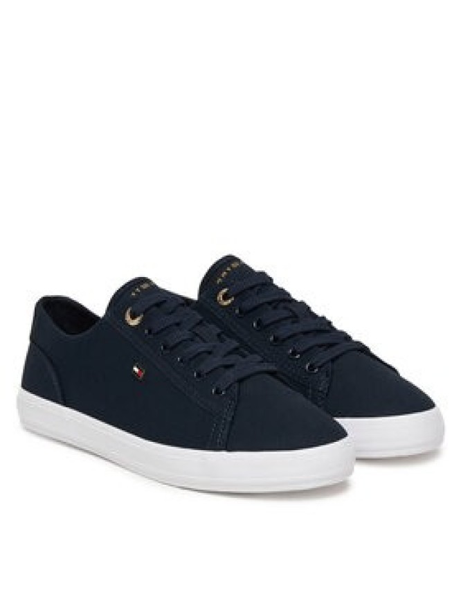 Tommy Hilfiger Sneakersy Th Foxing Sneaker Canvas FW0FW09170 Granatowy