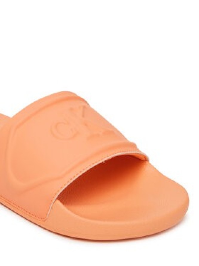 Calvin Klein Jeans Klapki Slide Pu Hf Mg YW0YW01879 Pomarańczowy