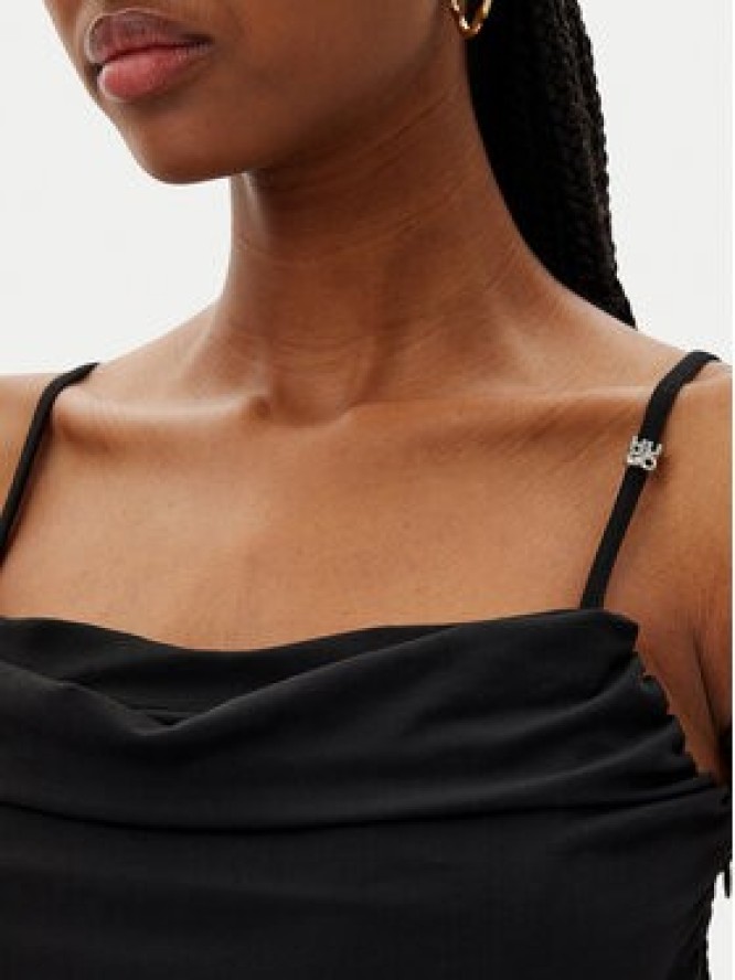 HUGO Top Doffiano 50537142 Czarny Slim Fit