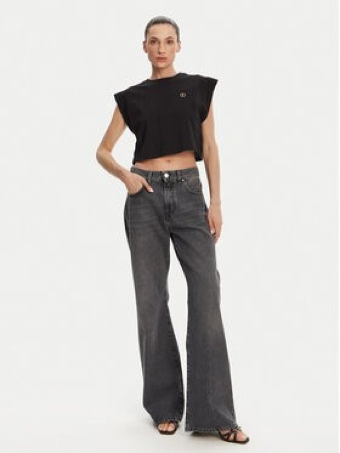 TWINSET T-Shirt 251TT2043 Czarny Regular Fit