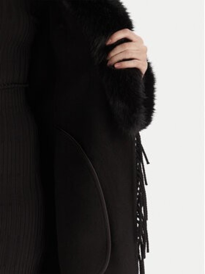 MARCIANO by GUESS Płaszcz wełniany 5BGL46 7125A Czarny Regular Fit