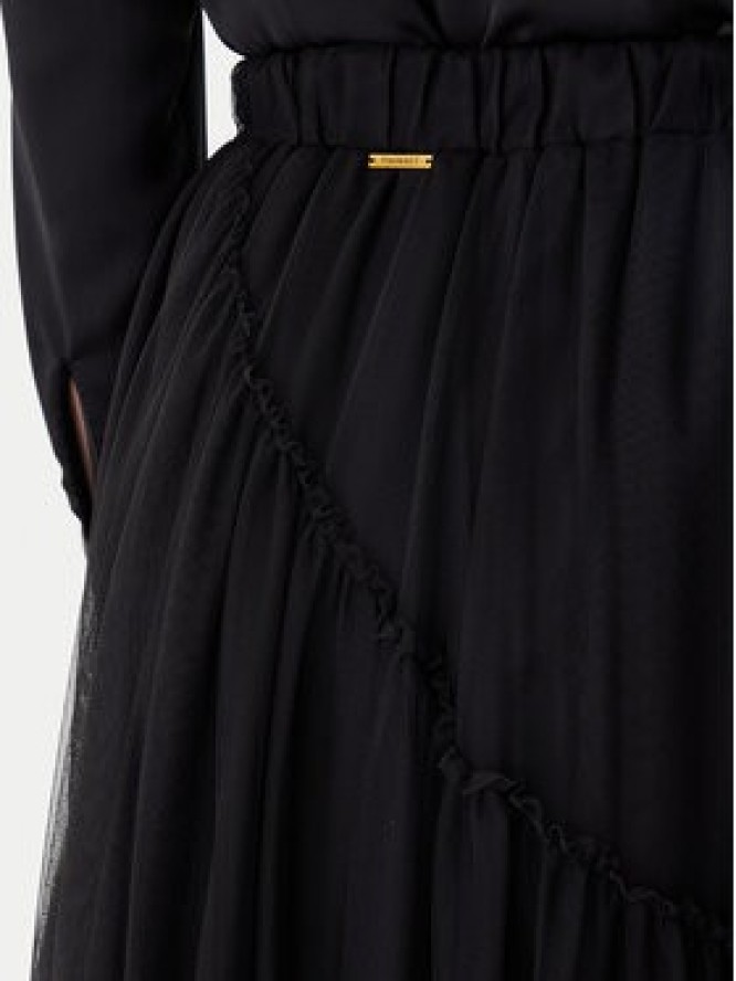 TWINSET Spódnica tiulowa 252LI2RAA Czarny Regular Fit