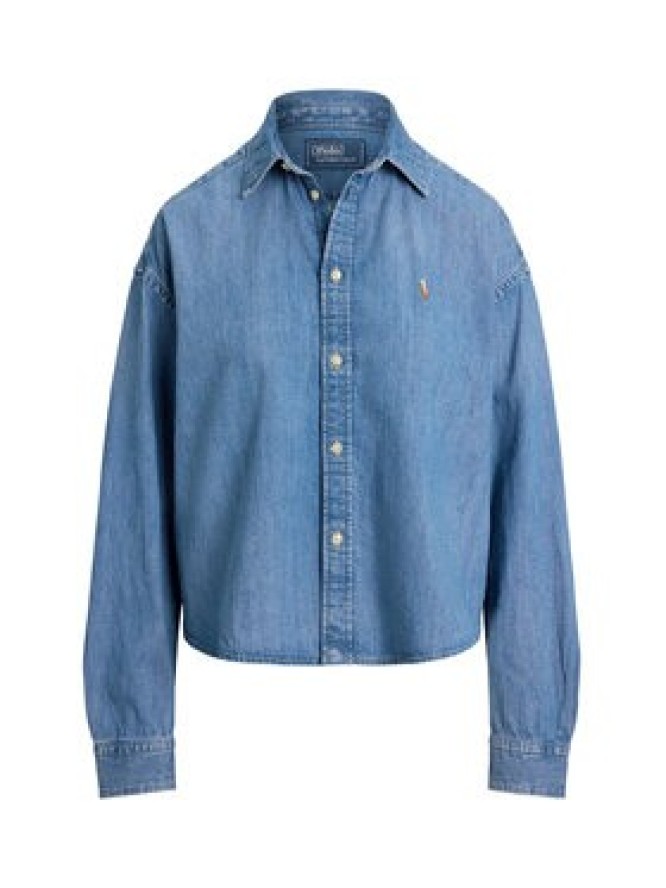 Polo Ralph Lauren Koszula jeansowa 211969457001 Niebieski Boxy Fit