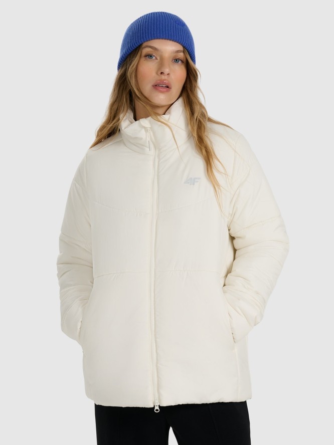 4F Kurtka puchowa z wypełnieniem syntetycznym damska - kremowa XS
