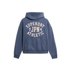 Kobiecą bluzę z kapturem w oversize'owym rozmiarze z haftem Superdry Athletic Es