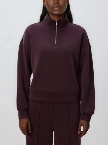 Bluza z zamkiem - ciemnofioletowy