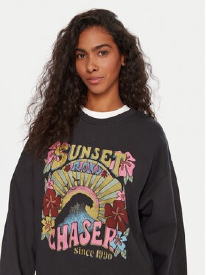 Roxy Bluza Lineup ERJFT05006 Czarny Relaxed Fit