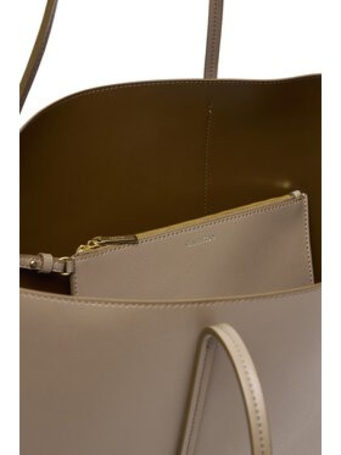 Calvin Klein Torebka Foil Logo Tote W/Pouch LV04F3274G Beżowy