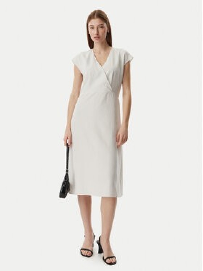 Calvin Klein Sukienka codzienna LV044F016G Beżowy jasny Regular Fit