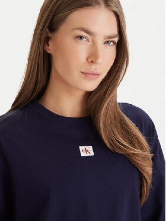 Calvin Klein Jeans T-Shirt LV047D204G Fioletowy Oversize